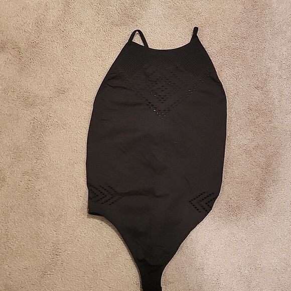 Free press black mesh yoke bodysuit sz M - Picture 2 of 7